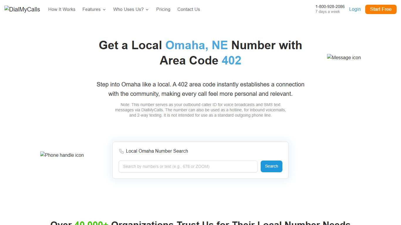 Area Code 402 – Local Phone Numbers in Omaha DialMyCalls